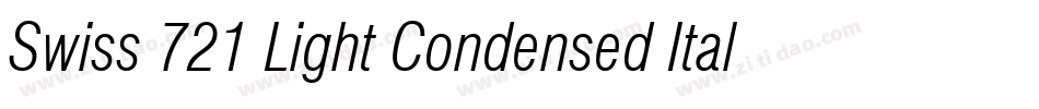 Swiss 721 Light Condensed Italic BT字体转换